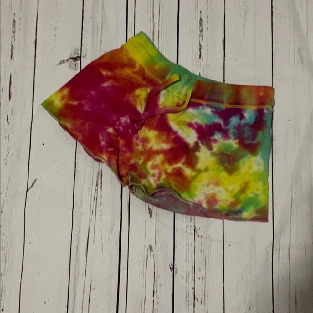 Tie dye cedar point shorts